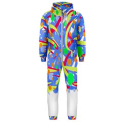 Abstact Pattern T- Shirt Abstact Pattern T- Shirt Hooded Jumpsuit (men) by maxcute