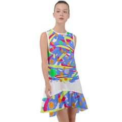 Abstact Pattern T- Shirt Abstact Pattern T- Shirt Frill Swing Dress by maxcute