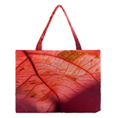 Leaf Copper Leaf Plant Nature Medium Tote Bag by Ravend