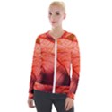 Leaf Copper Leaf Plant Nature Velvet Zip Up Jacket View1