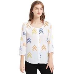 Abstract Arrow Pastel Pattern T- Shirt Abstract Arrow Pastel Pattern T- Shirt Chiffon Quarter Sleeve Blouse by maxcute