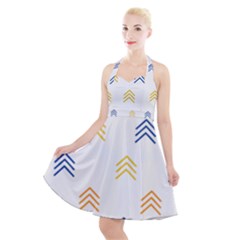 Abstract Arrow Pastel Pattern T- Shirt Abstract Arrow Pastel Pattern T- Shirt Halter Party Swing Dress  by maxcute