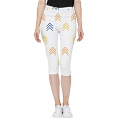 Abstract Arrow Pastel Pattern T- Shirt Abstract Arrow Pastel Pattern T- Shirt Inside Out Lightweight Velour Capri Leggings  by maxcute