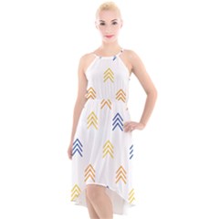 Abstract Arrow Pastel Pattern T- Shirt Abstract Arrow Pastel Pattern T- Shirt High-low Halter Chiffon Dress 