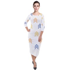 Abstract Arrow Pastel Pattern T- Shirt Abstract Arrow Pastel Pattern T- Shirt Quarter Sleeve Midi Velour Bodycon Dress by maxcute