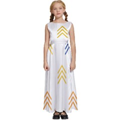 Abstract Arrow Pastel Pattern T- Shirt Abstract Arrow Pastel Pattern T- Shirt Kids  Satin Sleeveless Maxi Dress by maxcute