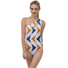 Abstract Arrow Pattern T- Shirt Abstract Arrow Pattern T- Shirt To One Side Swimsuit by maxcute