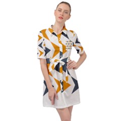 Abstract Arrow Pattern T- Shirt Abstract Arrow Pattern T- Shirt Belted Shirt Dress by maxcute