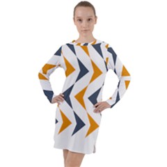 Abstract Arrow Pattern T- Shirt Abstract Arrow Pattern T- Shirt Long Sleeve Hoodie Dress