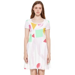 Abstract Art Design T- Shirt Abstract Illustration T- Shirt Inside Out Cap Sleeve Dress by maxcute