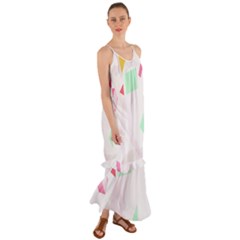 Abstract Art Design T- Shirt Abstract Illustration T- Shirt Cami Maxi Ruffle Chiffon Dress by maxcute