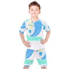 Abstract Art Design T- Shirt Abstract-1 T- Shirt Kids  Tee And Shorts Set by maxcute