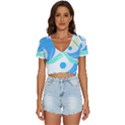 Abstract Art Design T- Shirt Abstract-1 T- Shirt V-Neck Crop Top View1