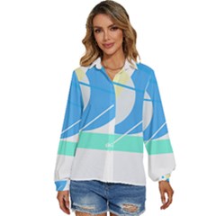 Abstract Art Design T- Shirt Abstract-1 T- Shirt Women s Long Sleeve Button Down Shirt