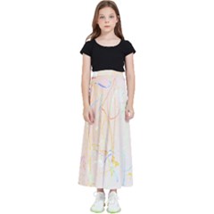 Abstract Art Design T- Shirt Abstract-1 T- Shirt Kids  Flared Maxi Skirt