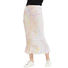 Abstract Art Design T- Shirt Abstract-1 T- Shirt Maxi Fishtail Chiffon Skirt by maxcute