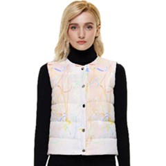 Abstract Art Design T- Shirt Abstract-1 T- Shirt Women s Short Button Up Puffer Vest by maxcute