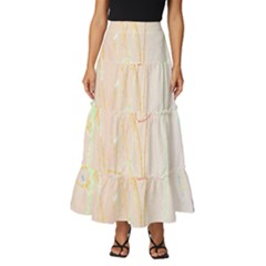 Abstract Art Design T- Shirt Abstract-1 T- Shirt Tiered Ruffle Maxi Skirt by maxcute