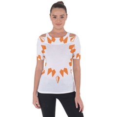 Abstract Boho Print T- Shirt Abstract Boho Print 2 Shoulder Cut Out Short Sleeve Top by maxcute