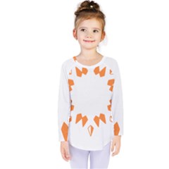 Abstract Boho Print T- Shirt Abstract Boho Print 2 Kids  Long Sleeve Tee