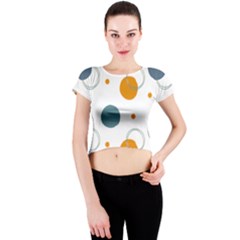 Abstract Circle Pastel Pattern T- Shirt Abstract Circle Pastel Pattern T- Shirt Crew Neck Crop Top by maxcute