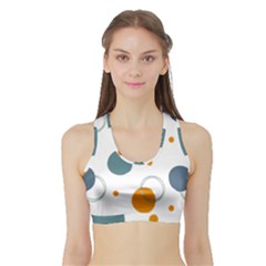 Abstract Circle Pastel Pattern T- Shirt Abstract Circle Pastel Pattern T- Shirt Sports Bra With Border by maxcute