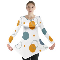 Abstract Circle Pastel Pattern T- Shirt Abstract Circle Pastel Pattern T- Shirt Long Sleeve Tunic  by maxcute