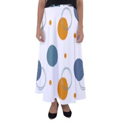 Abstract Circle Pastel Pattern T- Shirt Abstract Circle Pastel Pattern T- Shirt Flared Maxi Skirt by maxcute