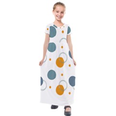 Abstract Circle Pastel Pattern T- Shirt Abstract Circle Pastel Pattern T- Shirt Kids  Short Sleeve Maxi Dress by maxcute