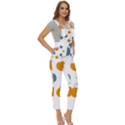 Abstract Circle Pastel Pattern T- Shirt Abstract Circle Pastel Pattern T- Shirt Women s Pinafore Overalls Jumpsuit View3