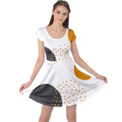 Abstract Circle Pattern T- Shirt Abstract Circle Pattern 3 Cap Sleeve Dress by maxcute