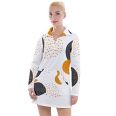 Abstract Circle Pattern T- Shirt Abstract Circle Pattern 3 Women s Long Sleeve Casual Dress