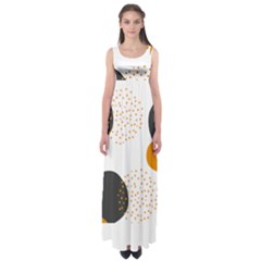 Abstract Circle Pattern T- Shirt Abstract Circle Pattern 3 Empire Waist Maxi Dress by maxcute