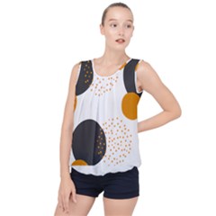 Abstract Circle Pattern T- Shirt Abstract Circle Pattern 3 Bubble Hem Chiffon Tank Top by maxcute