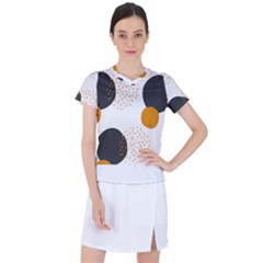 Abstract Circle Pattern T- Shirt Abstract Circle Pattern 3 Women s Sports Top by maxcute