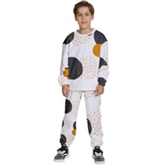 Abstract Circle Pattern T- Shirt Abstract Circle Pattern 3 Kids  Sweatshirt Set by maxcute