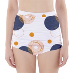 Abstract Circle Pattern T- Shirt Abstract Circle Pattern T- Shirt High-waisted Bikini Bottoms by maxcute