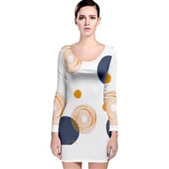 Abstract Circle Pattern T- Shirt Abstract Circle Pattern T- Shirt Long Sleeve Velvet Bodycon Dress by maxcute