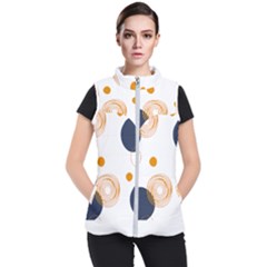 Abstract Circle Pattern T- Shirt Abstract Circle Pattern T- Shirt Women s Puffer Vest by maxcute