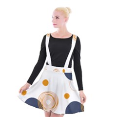 Abstract Circle Pattern T- Shirt Abstract Circle Pattern T- Shirt Suspender Skater Skirt by maxcute