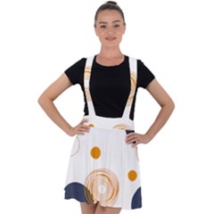 Abstract Circle Pattern T- Shirt Abstract Circle Pattern T- Shirt Velvet Suspender Skater Skirt by maxcute