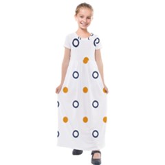 Abstract Dots And Circle Pattern T- Shirt Abstract Dots And Circle Pattern T- Shirt Kids  Short Sleeve Maxi Dress by maxcute