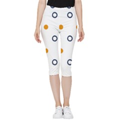 Abstract Dots And Circle Pattern T- Shirt Abstract Dots And Circle Pattern T- Shirt Inside Out Lightweight Velour Capri Leggings  by maxcute