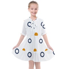 Abstract Dots And Circle Pattern T- Shirt Abstract Dots And Circle Pattern T- Shirt Kids  All Frills Chiffon Dress by maxcute