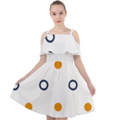 Abstract Dots And Circle Pattern T- Shirt Abstract Dots And Circle Pattern T- Shirt Cut Out Shoulders Chiffon Dress by maxcute