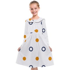 Abstract Dots And Circle Pattern T- Shirt Abstract Dots And Circle Pattern T- Shirt Kids  Midi Sailor Dress by maxcute