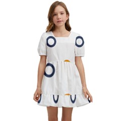 Abstract Dots And Circle Pattern T- Shirt Abstract Dots And Circle Pattern T- Shirt Kids  Short Sleeve Dolly Dress by maxcute