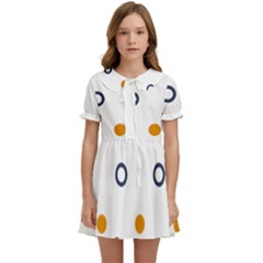 Abstract Dots And Circle Pattern T- Shirt Abstract Dots And Circle Pattern T- Shirt Kids  Sweet Collar Dress by maxcute