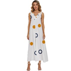 Abstract Dots And Circle Pattern T- Shirt Abstract Dots And Circle Pattern T- Shirt V-neck Sleeveless Loose Fit Overalls