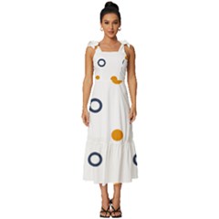 Abstract Dots And Circle Pattern T- Shirt Abstract Dots And Circle Pattern T- Shirt Tie-strap Tiered Midi Chiffon Dress by maxcute